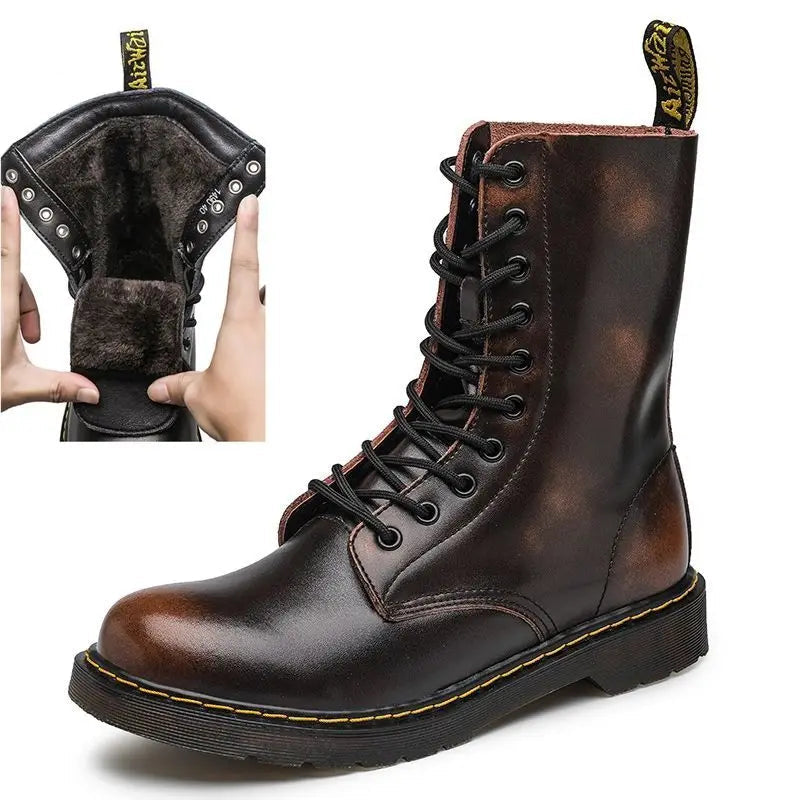 Bottes Cuir Motorcycle Genuine Leather