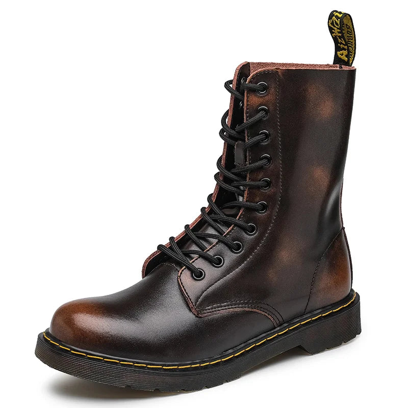 Bottes Cuir Motorcycle Genuine Leather