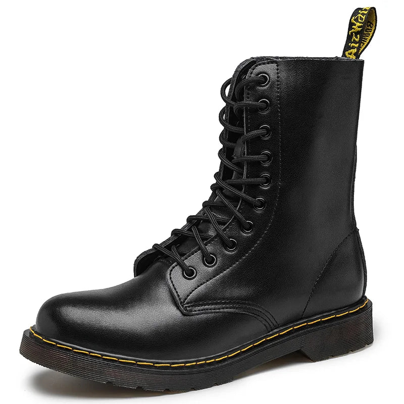 Bottes Cuir Motorcycle Genuine Leather