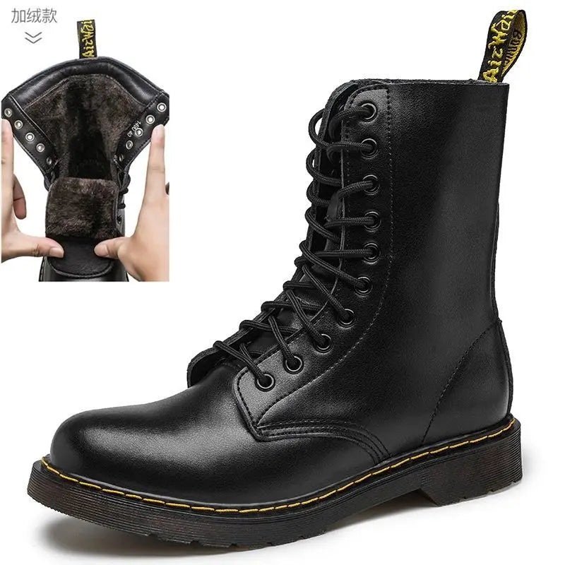 Bottes Cuir Motorcycle Genuine Leather