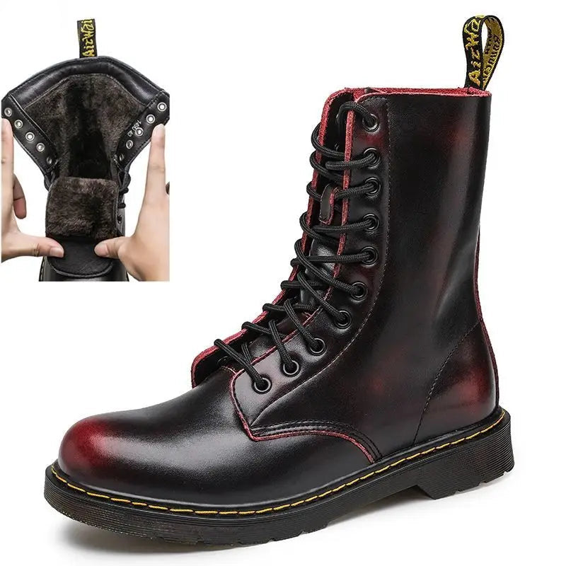 Bottes Cuir Motorcycle Genuine Leather