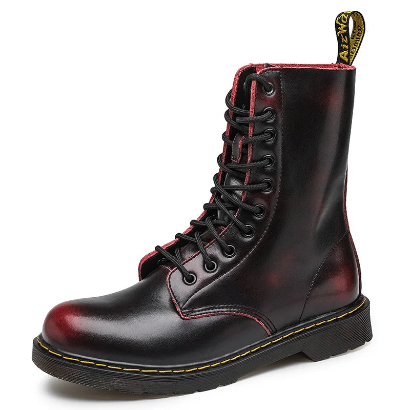 Bottes Cuir Motorcycle Genuine Leather