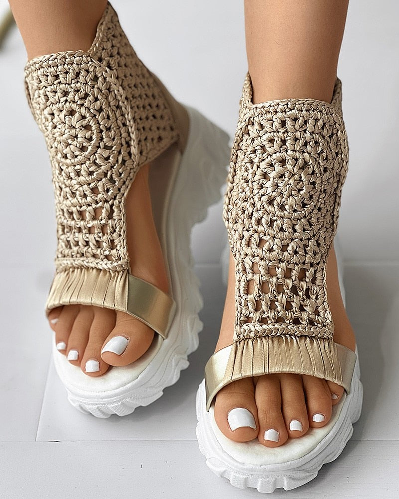 Sandales en tricot de coton