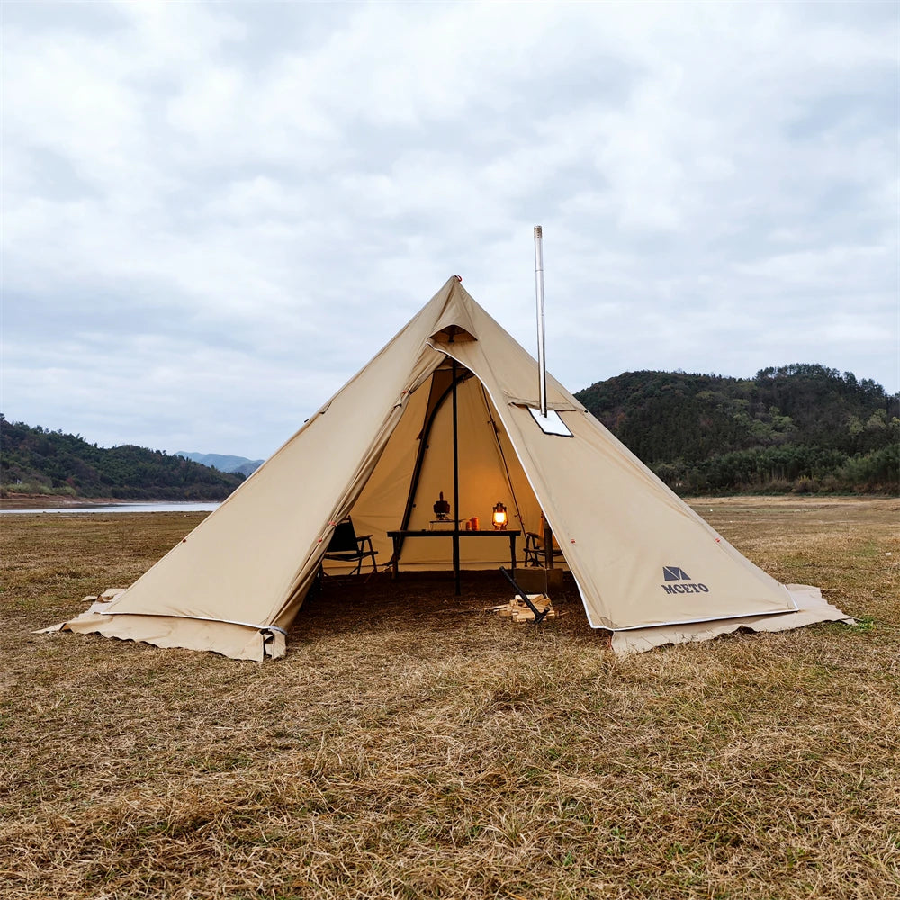 Tente Tipi Pyramide avec Poteaux Tente Tipi Indienne pour Randonnée Tente Tipi Pyramide avec Poteaux Tente Tipi Indienne pour Randonnée