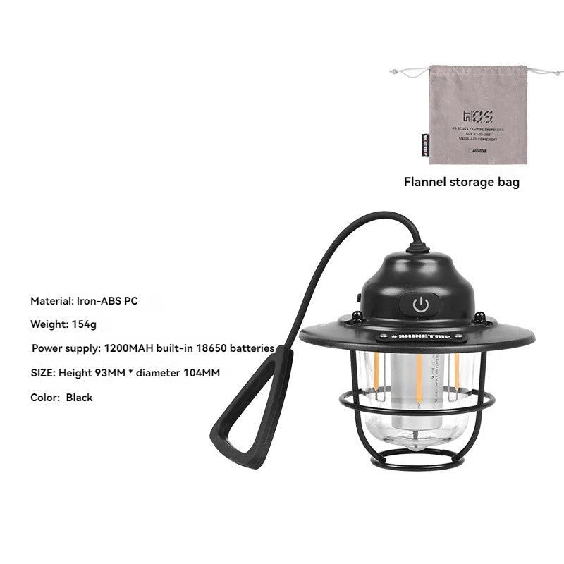 Lanterne Outdoor Retro USB LED Camping