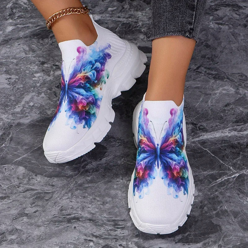 Knitted Sneakers Butterfly