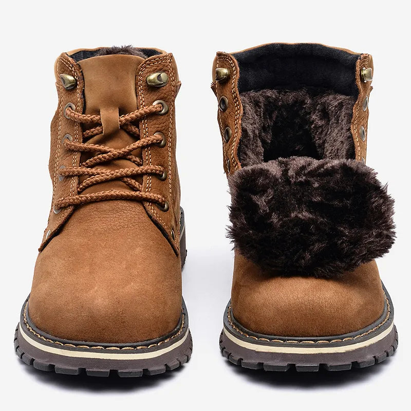 Bottes d'hiver courtes Cuir véritable Stone