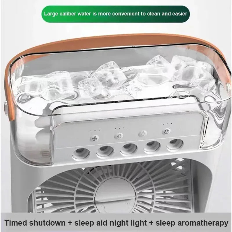 Mini air cooler portable USB led Night Mist 3 in 1