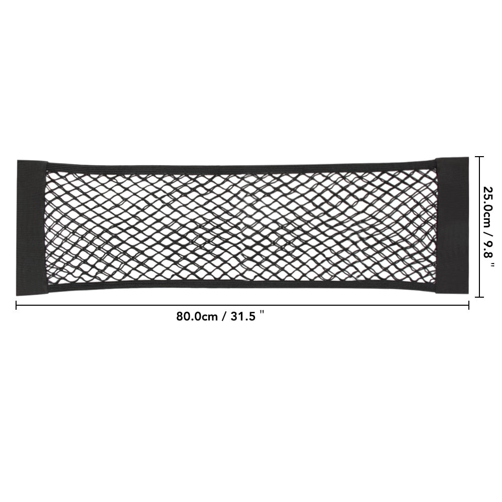Elastic net for car rear seat, universal storage bag with magic sticker