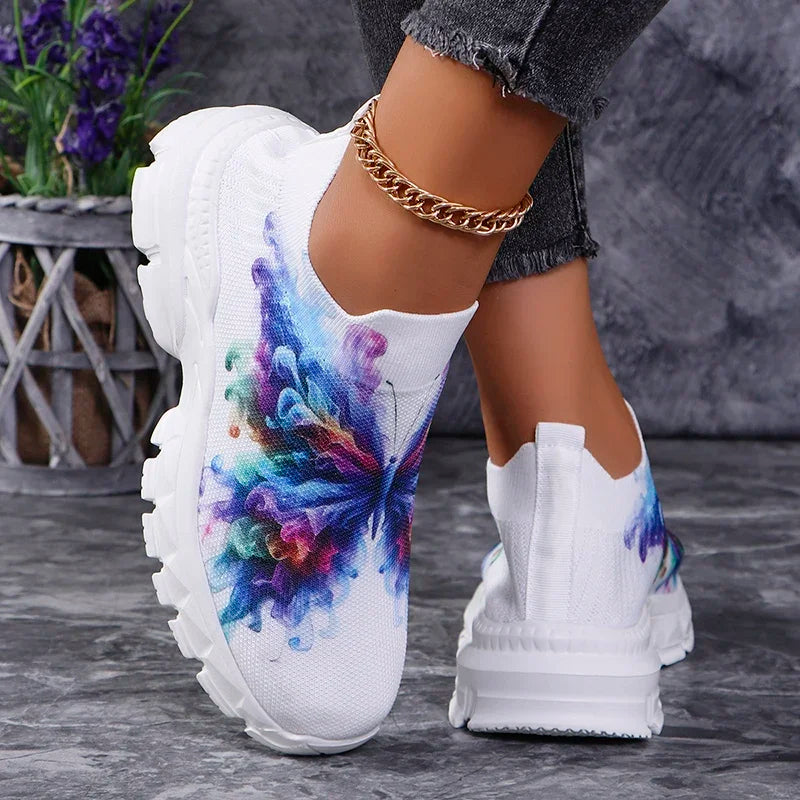 Knitted Sneakers Butterfly