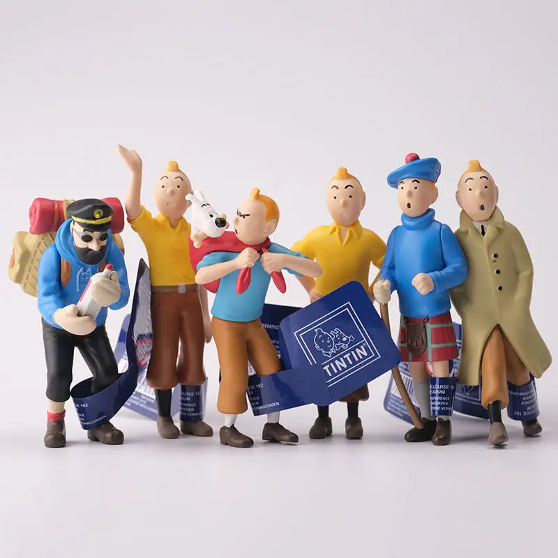 Figurines Les Aventures De Tntn 6 Pcs/Set