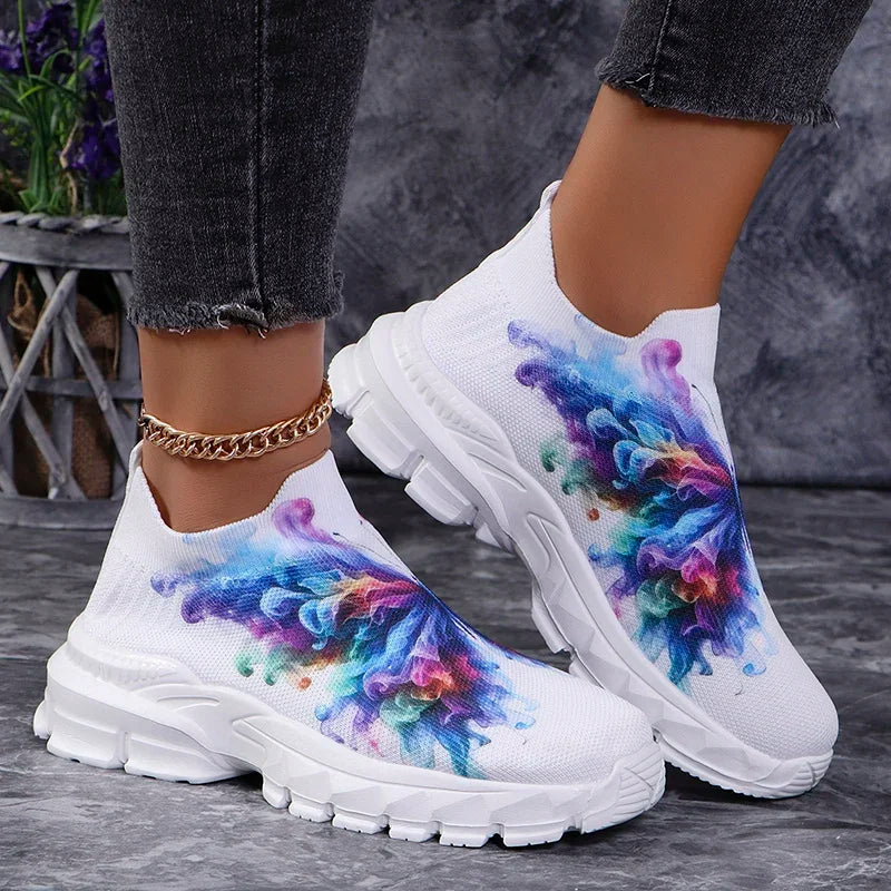 Knitted Sneakers Butterfly