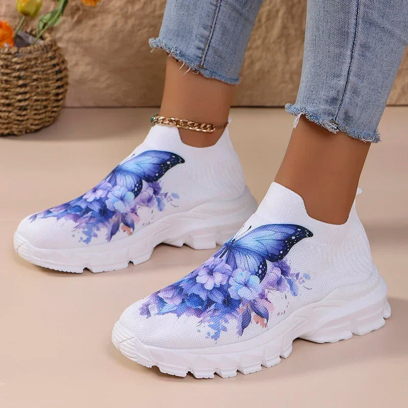 Knitted Sneakers Butterfly