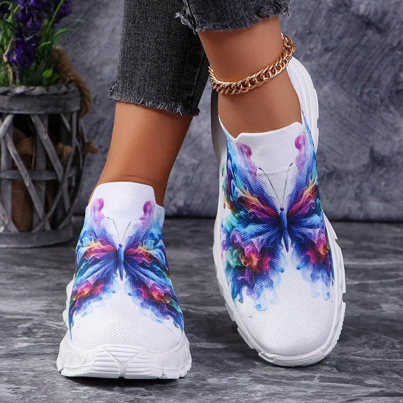 Knitted Sneakers Butterfly