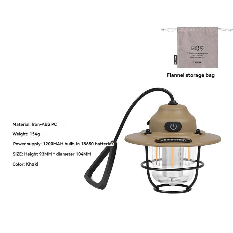 Lanterne Outdoor Retro USB LED Camping