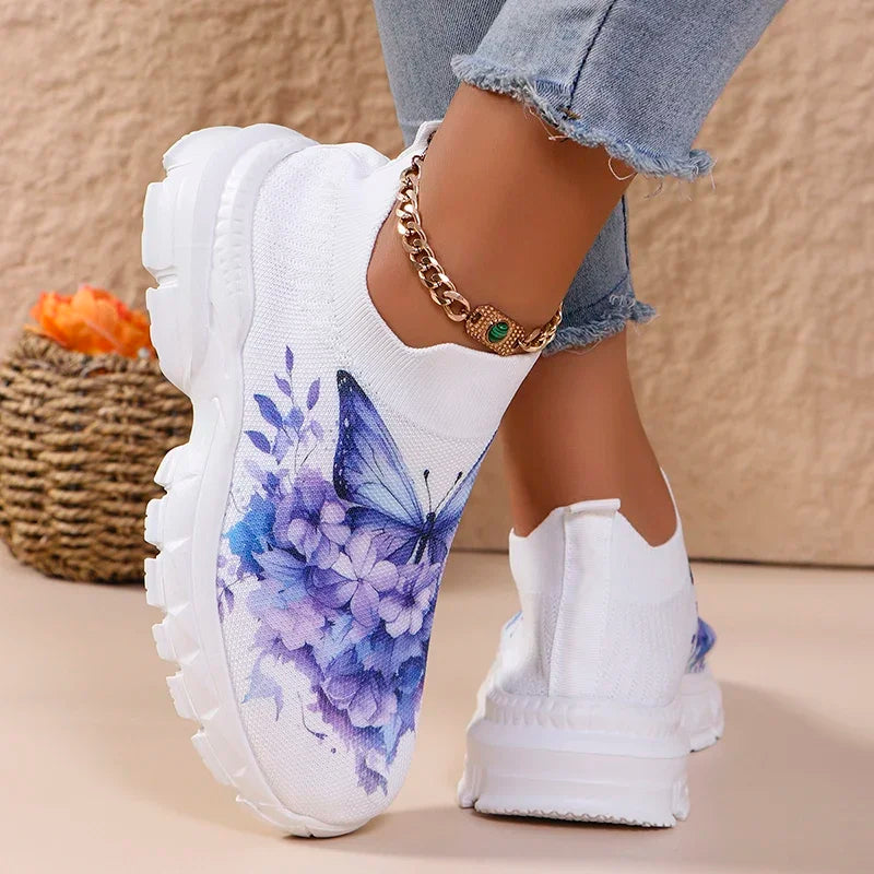 Knitted Sneakers Butterfly