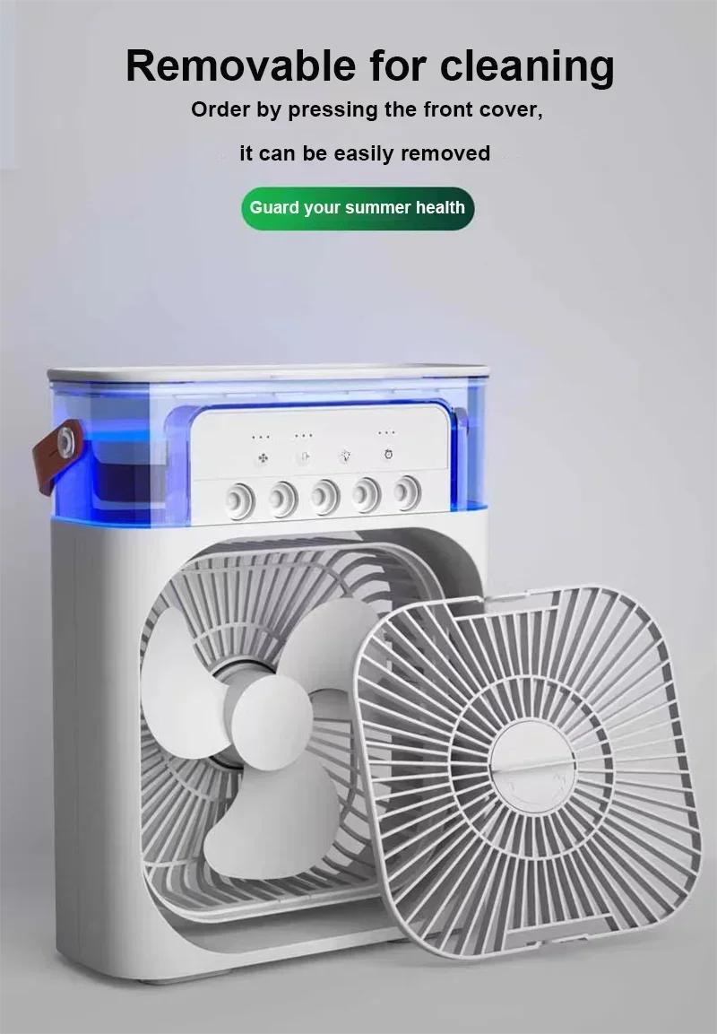Mini air cooler portable USB led Night Mist 3 in 1