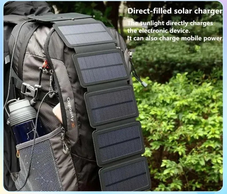 Panneau Solaire Portable Charging Panel Foldable 5V 1A USB Output Device Camping