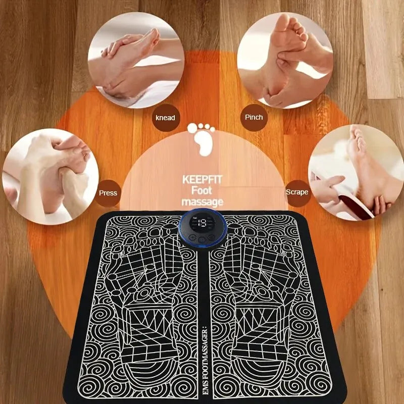 Plantar massage carpet Electric Foot Massage Pad Relief Acupoints Mat Shock Muscle Stimulation Improve Blood Traffic