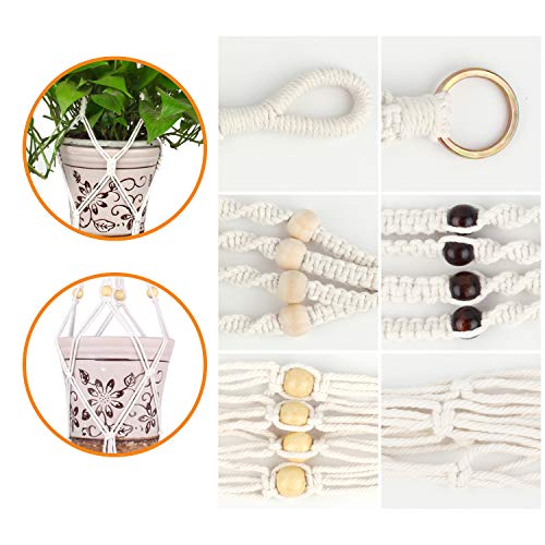 Lot de 5 Supports à Plante en Macramé