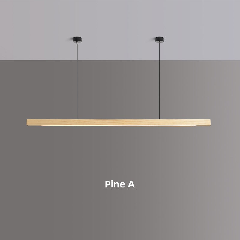 Luminaire LED en bois minimaliste