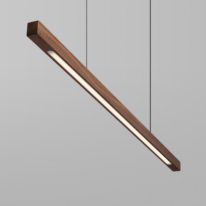 Luminaire LED en bois minimaliste