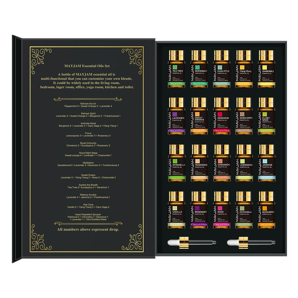 Ensemble d'huiles essentielles 20pcs Kits Essential Oil