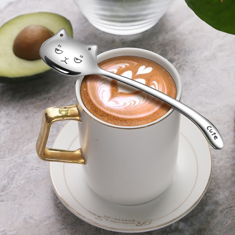 Cuillère à Cafés /Thé Long tail cat Coffee spoon