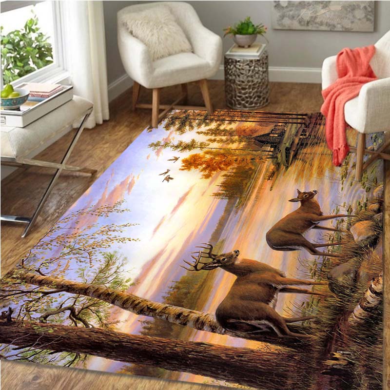 Carpet with deer
