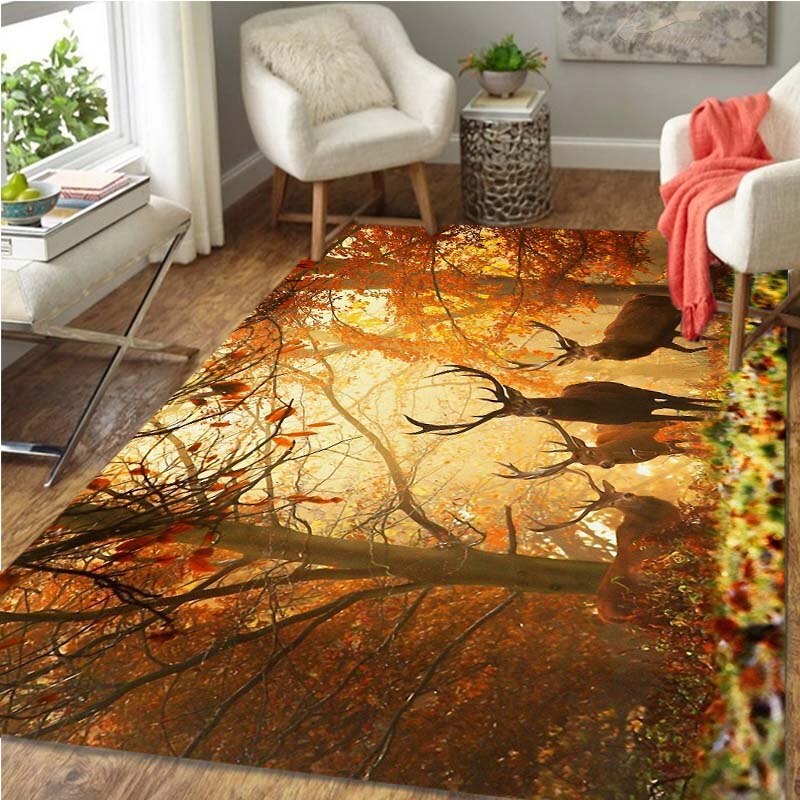 Carpet with deer