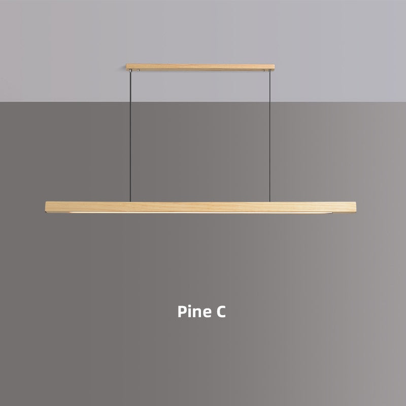 Luminaire LED en bois minimaliste