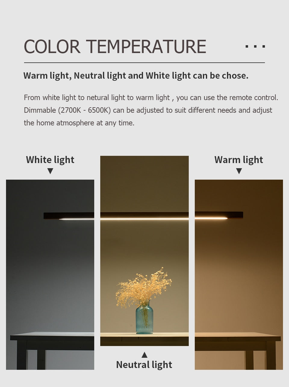 Luminaire LED en bois minimaliste