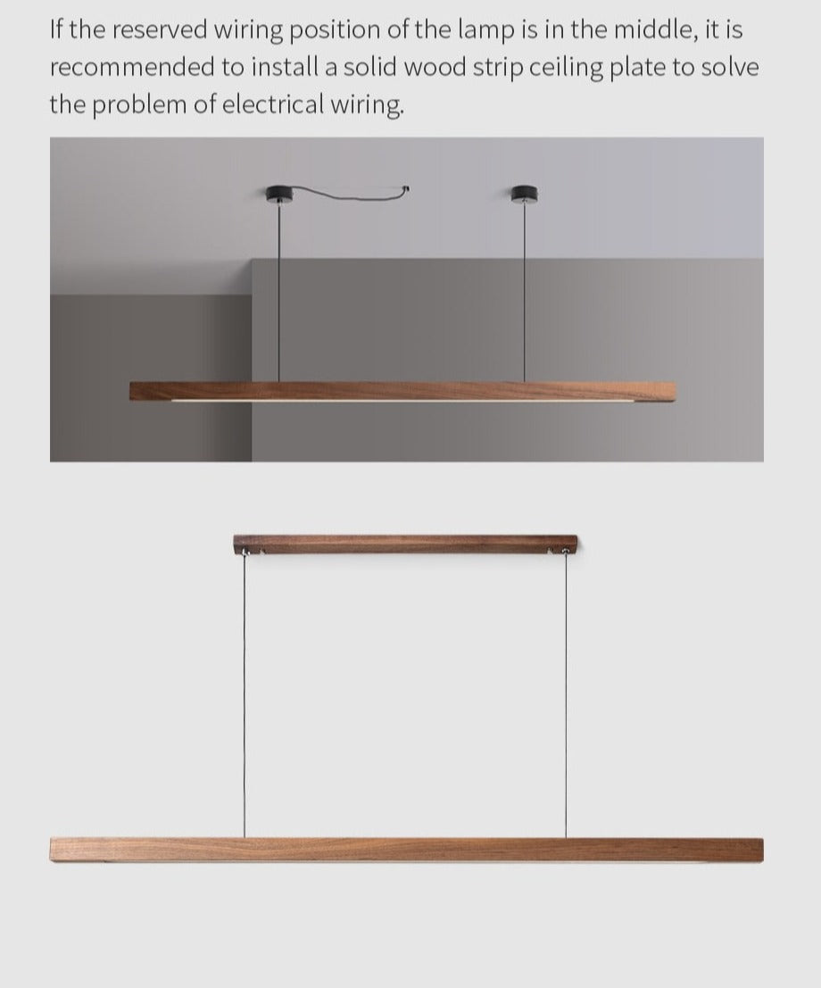 Luminaire LED en bois minimaliste