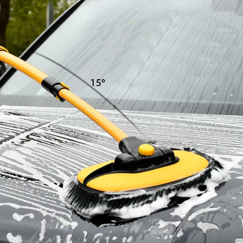 Telescopic brush for car