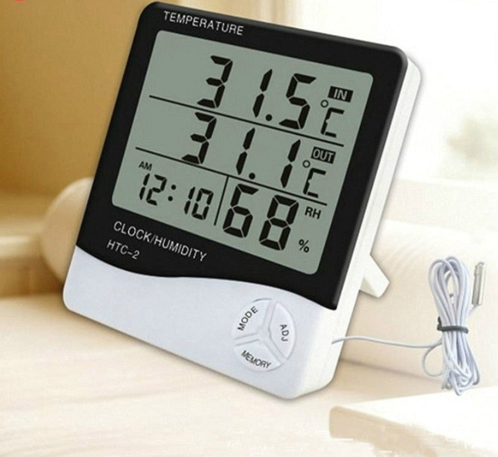 Thermometre interieur/exterieur avec affichage d'humidité
