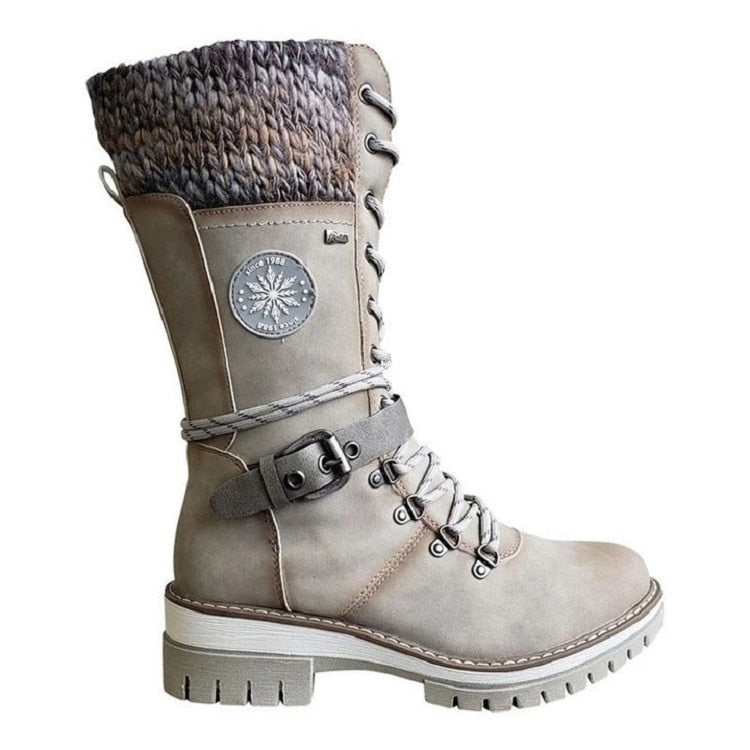 Bottes d'hiver suède et tricot