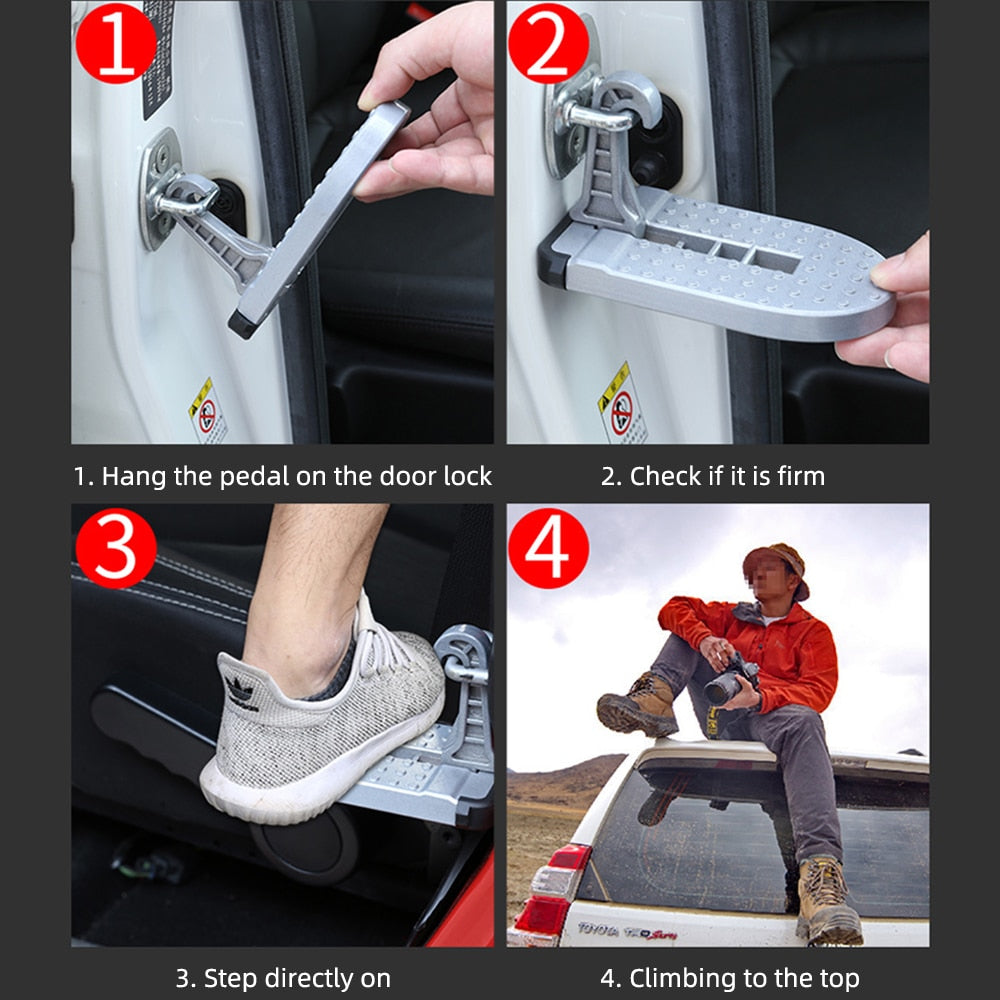 Foldable walking for car roof