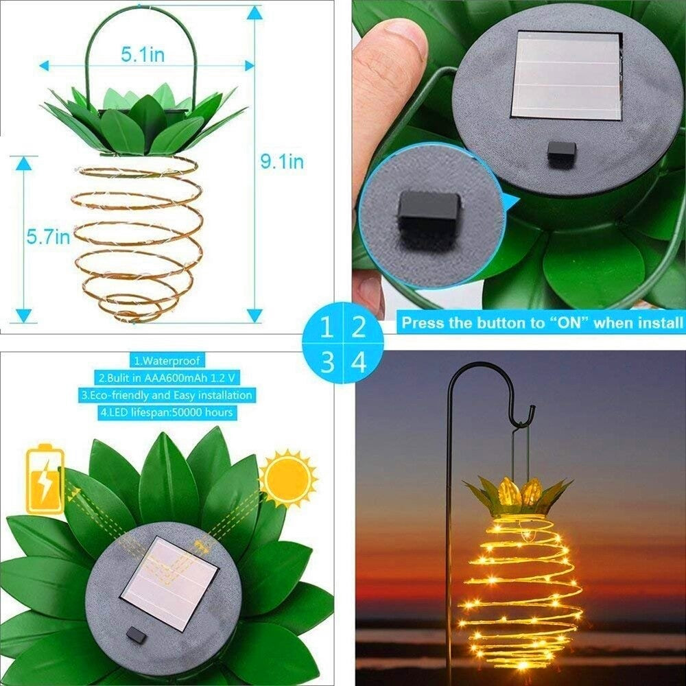 Ananas LED à énergie solaire