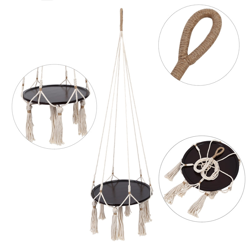Macramé hanging tablet