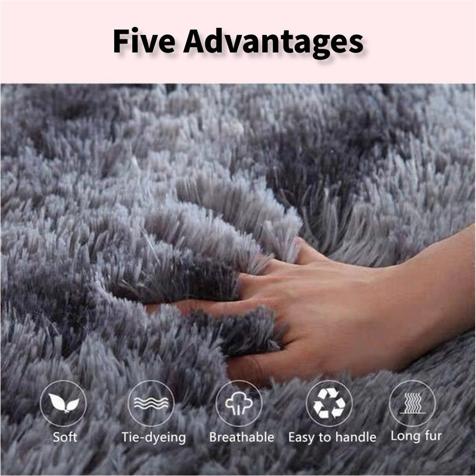Long -haired round carpet
