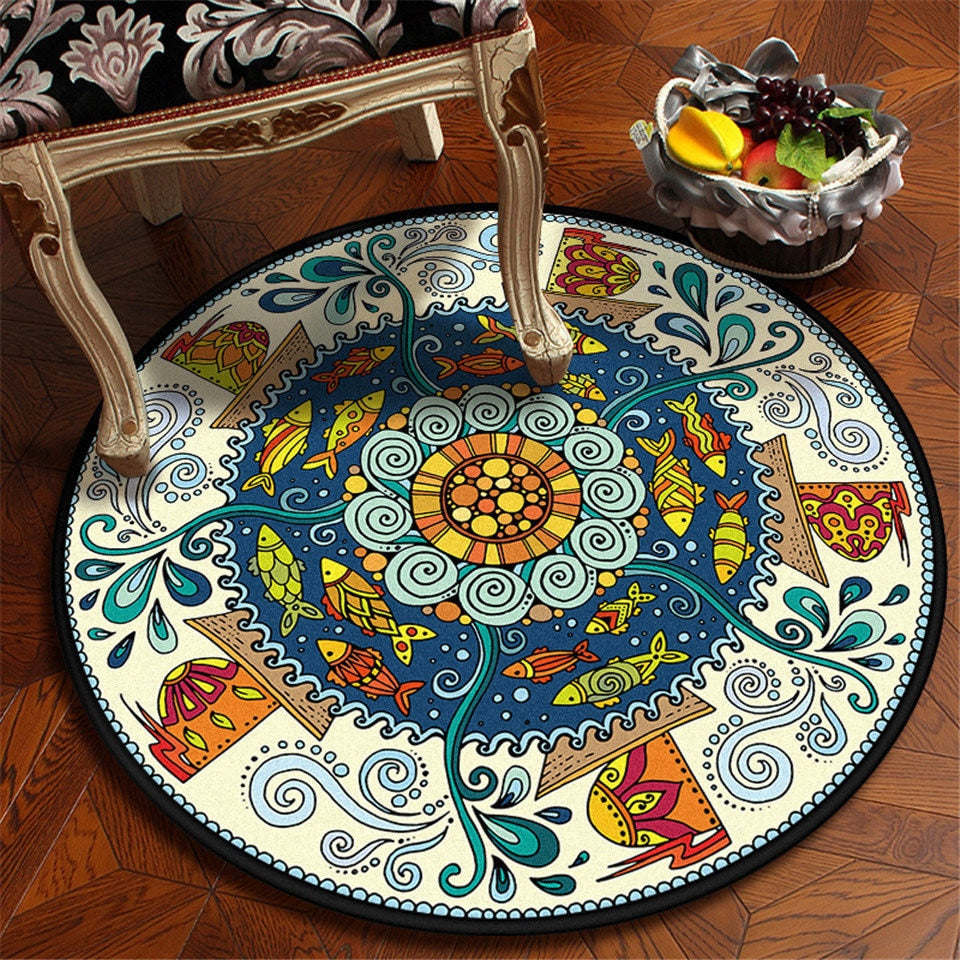 Bohemian round carpet