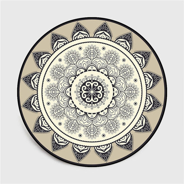 Bohemian round carpet