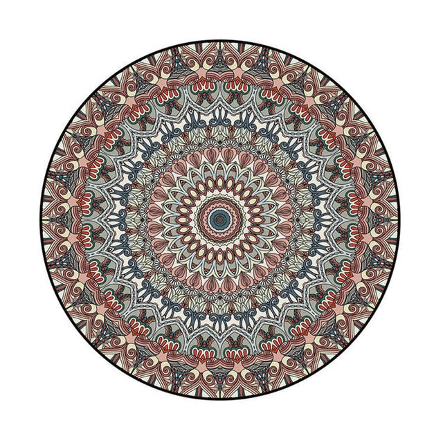 Bohemian round carpet