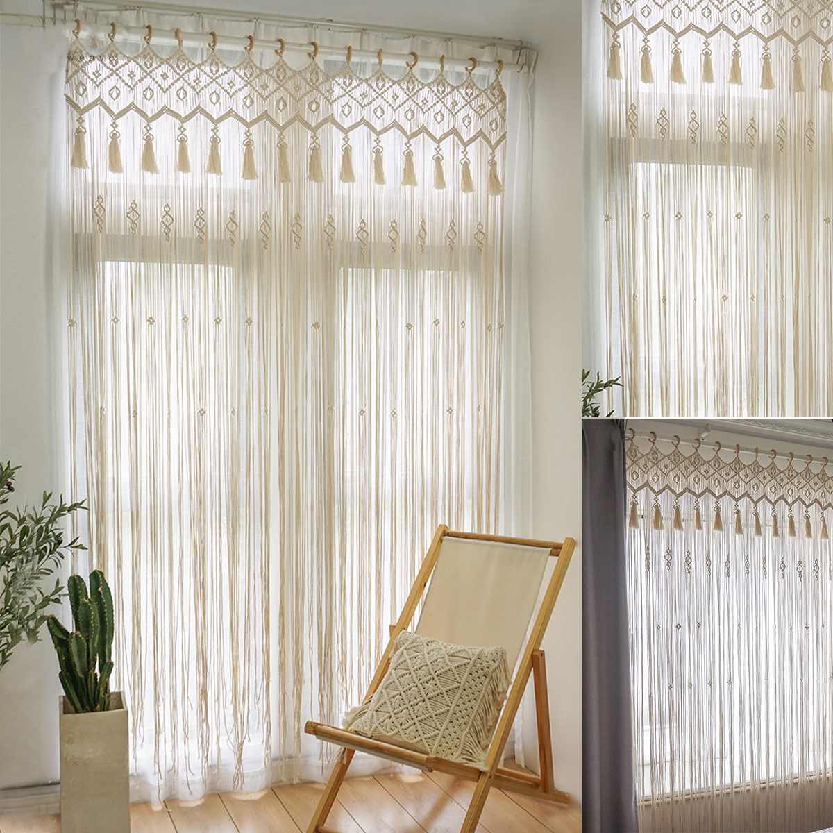 Macramé curtain handmade