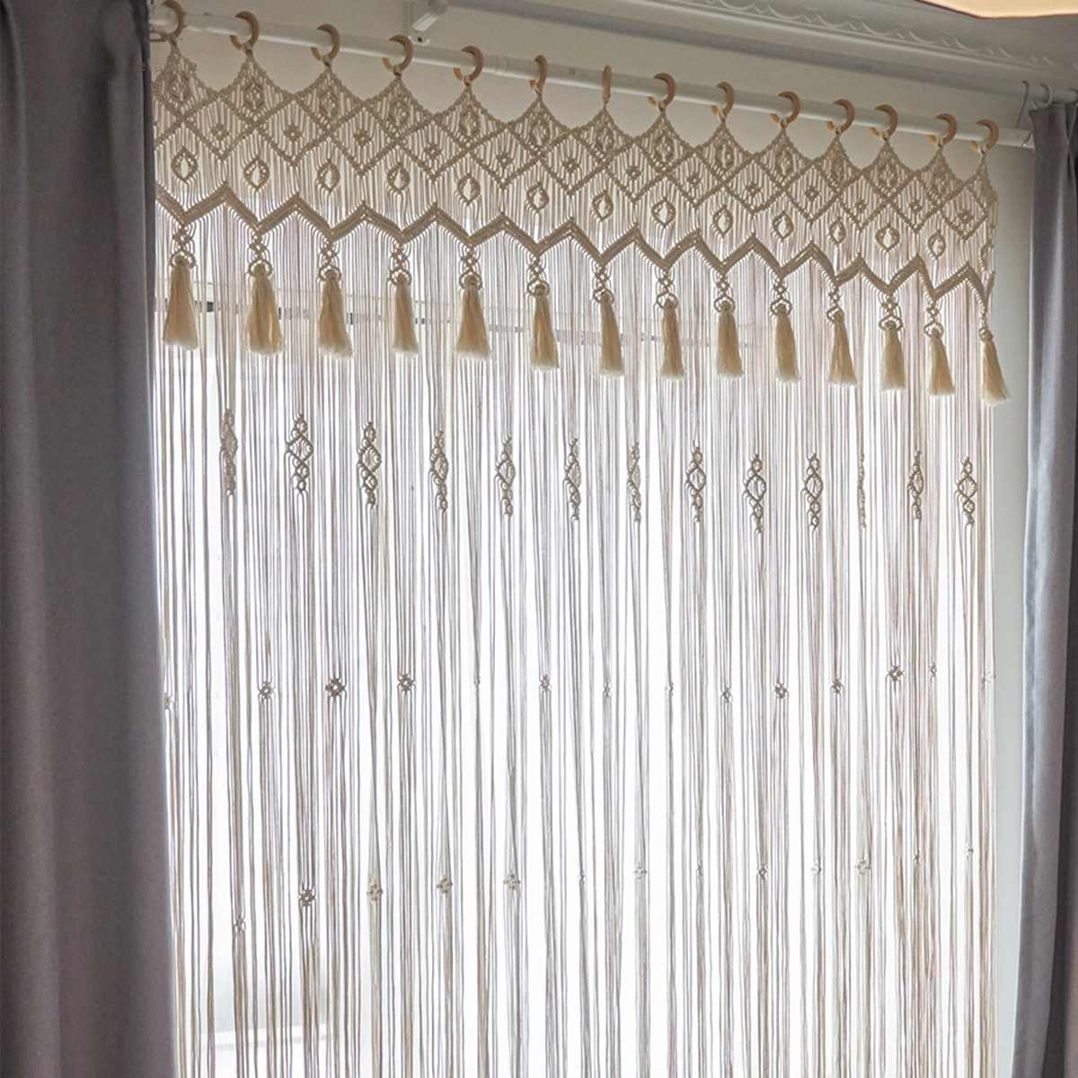 Macramé curtain handmade