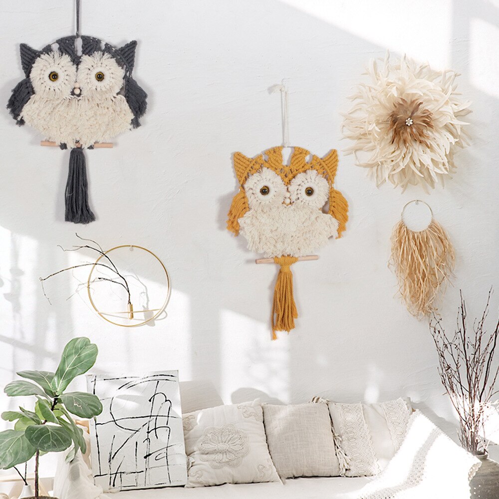 Macrame owl decoration