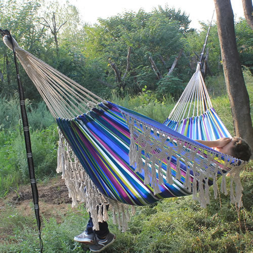 Hamac de luxe à macramé