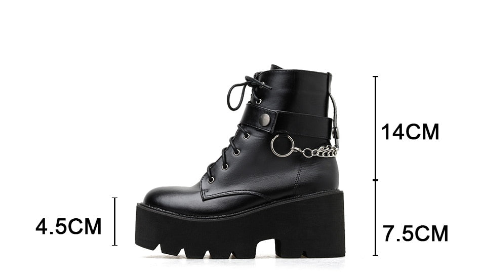 Bottes semelle épaisse Goth