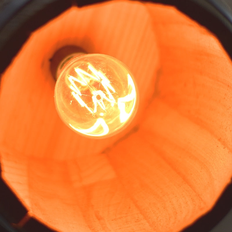 Vintage wooden barrel light