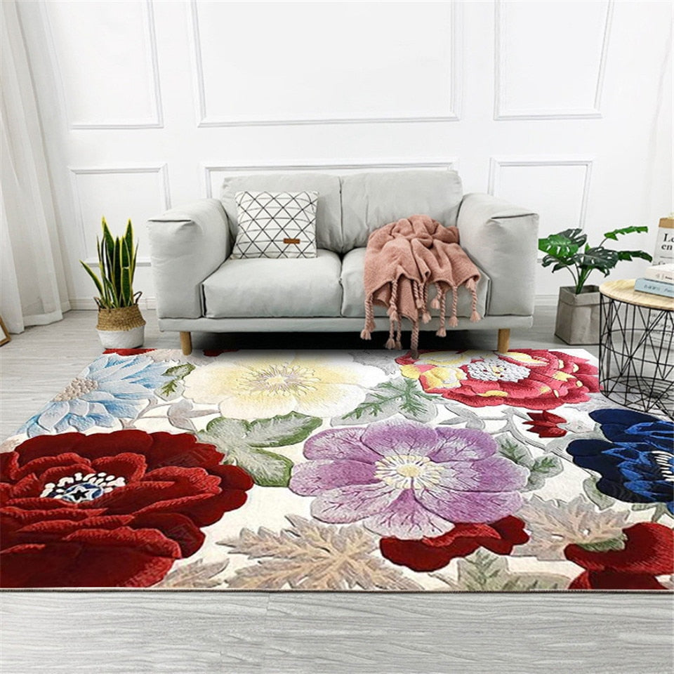Carpet with vintage flower